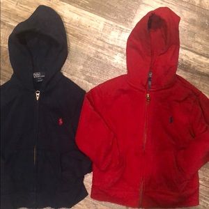 ❌ SOLD 🆘 2 Polo Ralph Lauren Little Boys Full Zip Hoodie